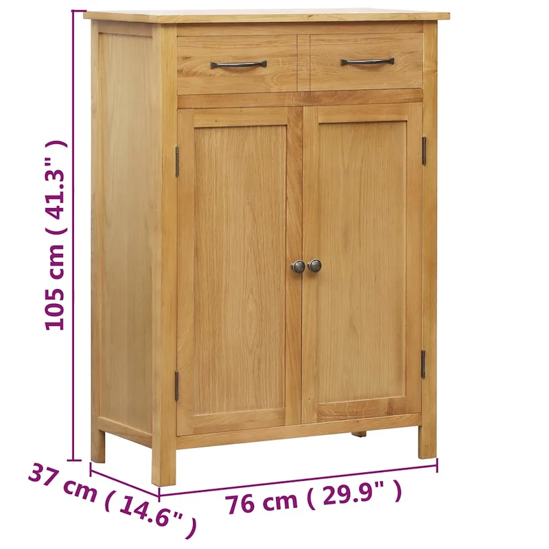 Armoire à chaussures 76 x 37 x 105 cm avec 4 étagères rangement moderne chambre couloir en bois chêne 02_0046313