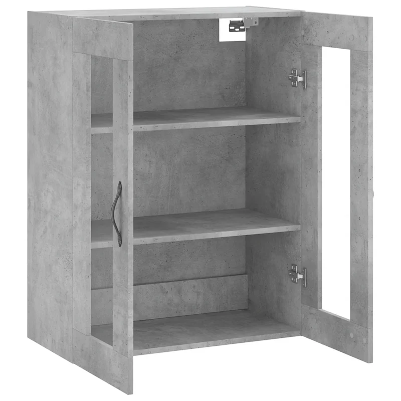 Armoire murale rangement design moderne 69,5 x 34 x 90 cm en bois d'ingénierie gris béton 02_0049296