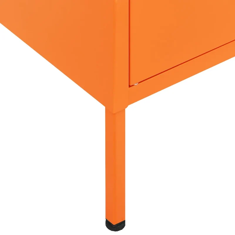 Armoire de rangement 80 x 35 x 101 cm avec 2 étagères réglables design moderne en acier orange 02_0046829