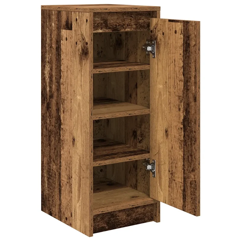 Armoire à chaussures vintage avec grande capacité de rangement 29,5 x 34 x 76 cm en bois d'ingénierie vieux bois 02_0051767