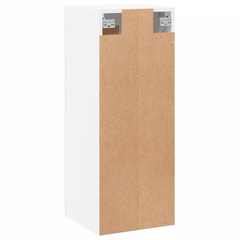 Armoire murale élégante 34,5 x 34 x 90 cm avec 3 compartiments rangement moderne en bois blanc 02_0048957
