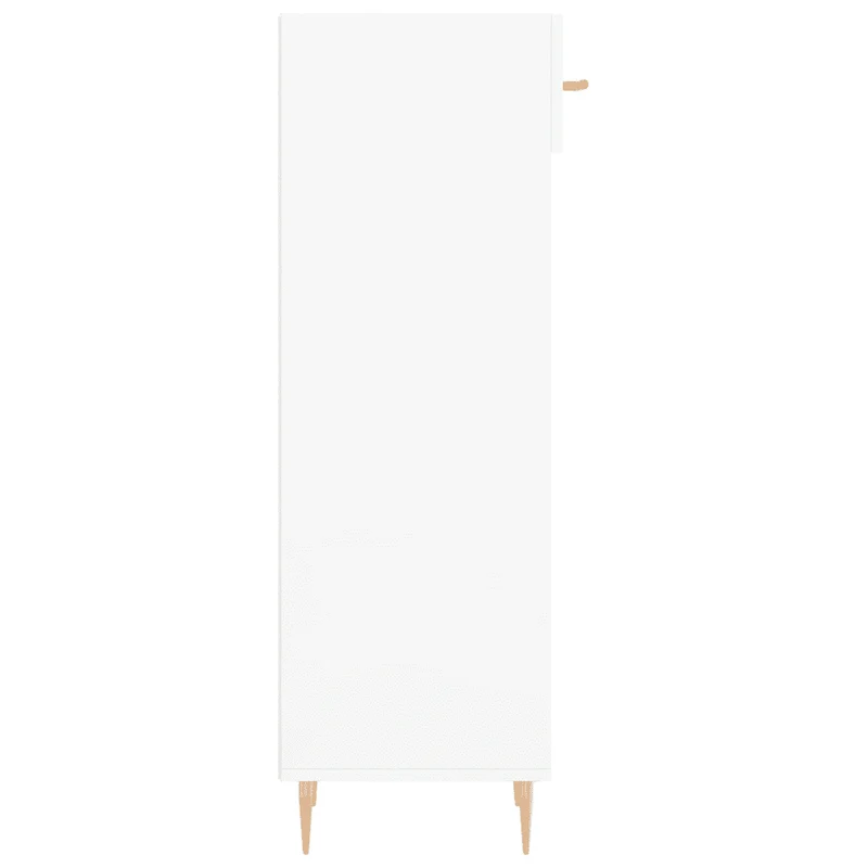 Armoire à chaussures moderne avec tiroir 30 x 35 x 105 cm en bois blanc brillant 02_0048734