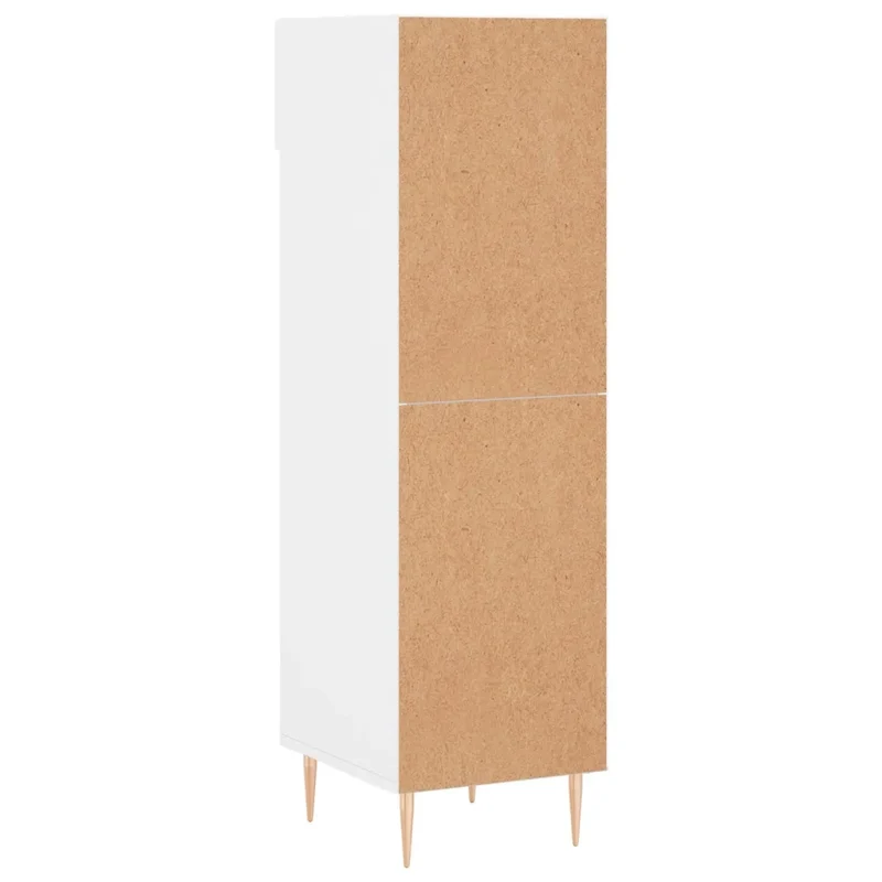 Armoire à chaussures moderne avec tiroir 30 x 35 x 105 cm en bois blanc brillant 02_0048734