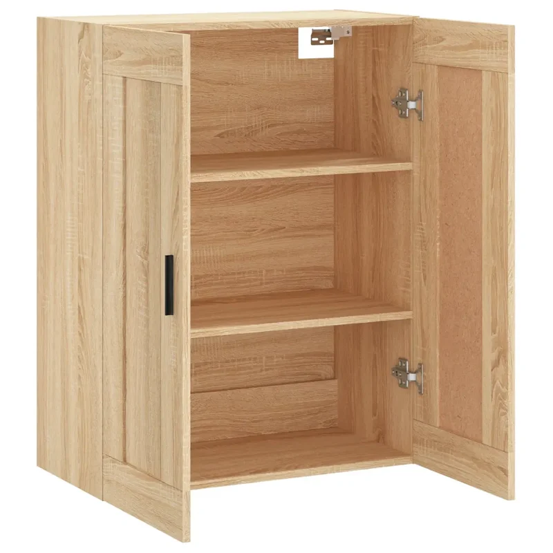 Armoire murale design élégant espace de rangement 69,5 x 34 x 90 cm en bois d'ingénierie chêne sonoma 02_0048926