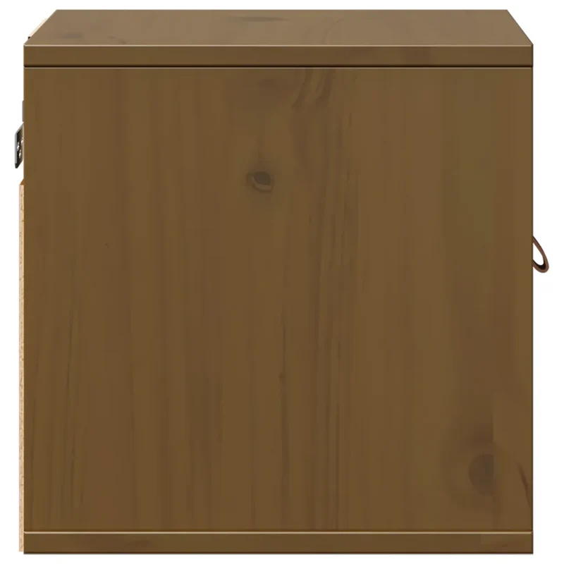 Armoire murale en bois de pin massif 31,5 x 30 x 30 cm pratique style rustique décoratif en bois marron miel 02_0048367