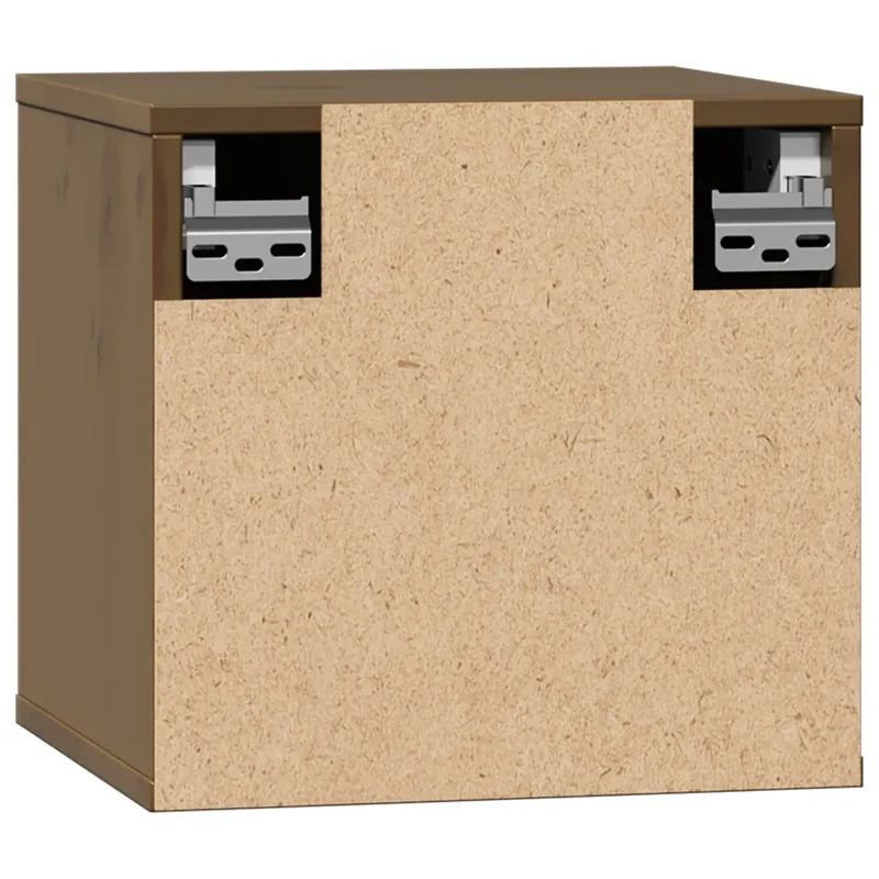 Armoire murale en bois de pin massif 31,5 x 30 x 30 cm pratique style rustique décoratif en bois marron miel 02_0048367