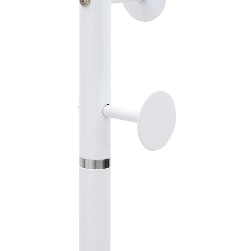 Porte-manteau sur pied pratique 176 x 29 x 29 cm avec 8 patères design moderne en fer blanc 02_0047595