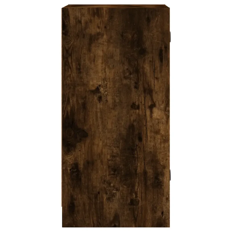 Armoire latérale en bois d'ingénierie 35 x 37 x 75 cm avec portes vitrées design intemporel en chêne fumé 02_0049320
