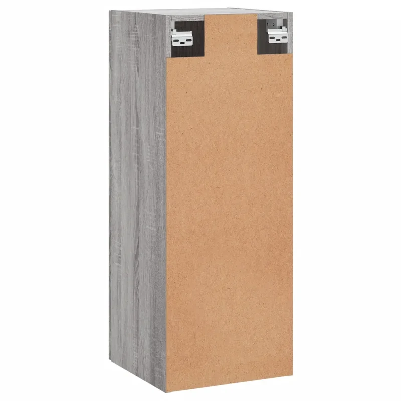 Armoire murale élégante pratique rangement 34,5 x 34 x 90 cm en bois d'ingénierie gris 02_0048659