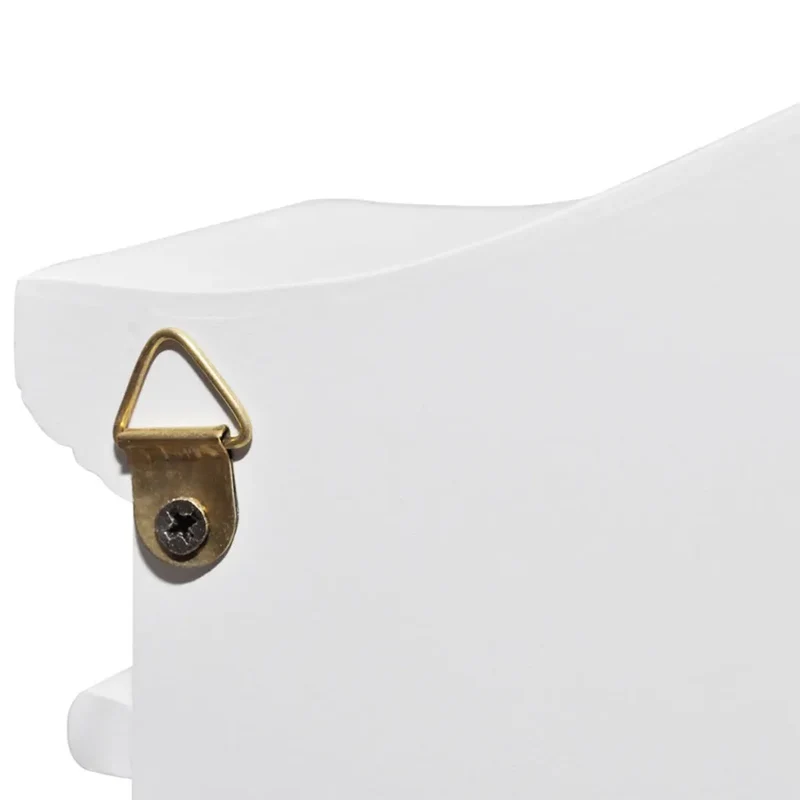 Armoire à clés avec cadre photo salle de bain cuisine 22,5 x 6,5 x 34,5 cm en MDF blanc 02_0046247