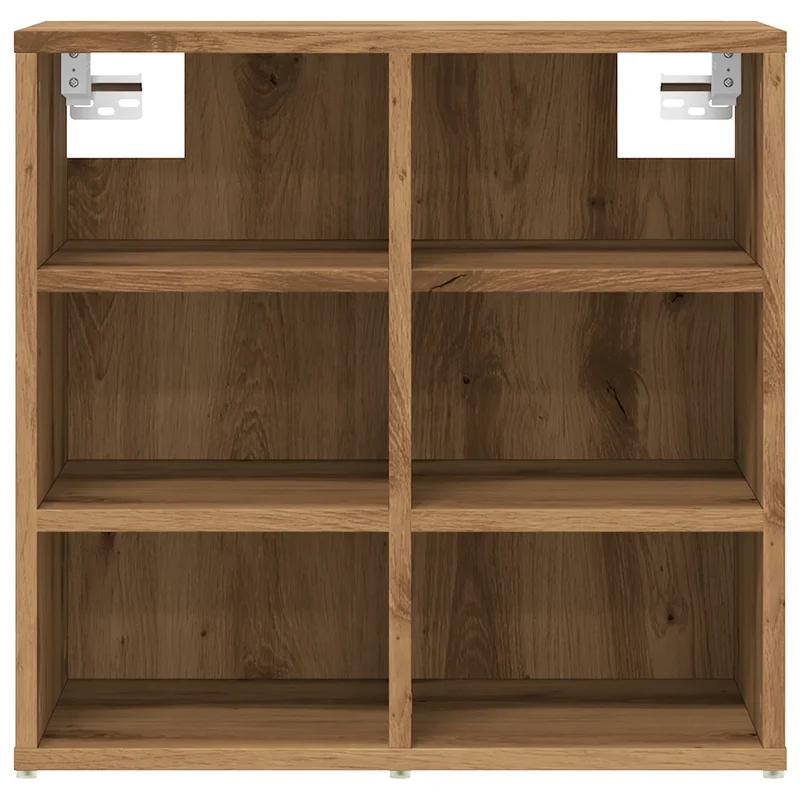 Armoire à chaussures design élégant 52 x 30 x 50 cm 6 compartiments pratique en bois d'ingénierie chêne artisanal 02_0051014