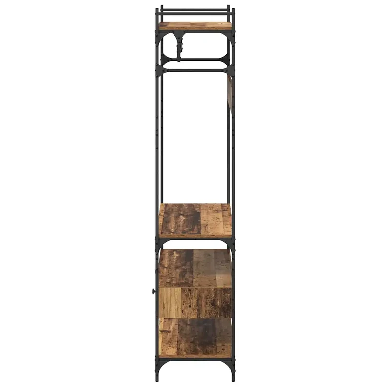 Armoire design industrielle grande espace de rangement 89 x 39 x 185 cm en bois d'ingénierie bois ancien 02_0052877