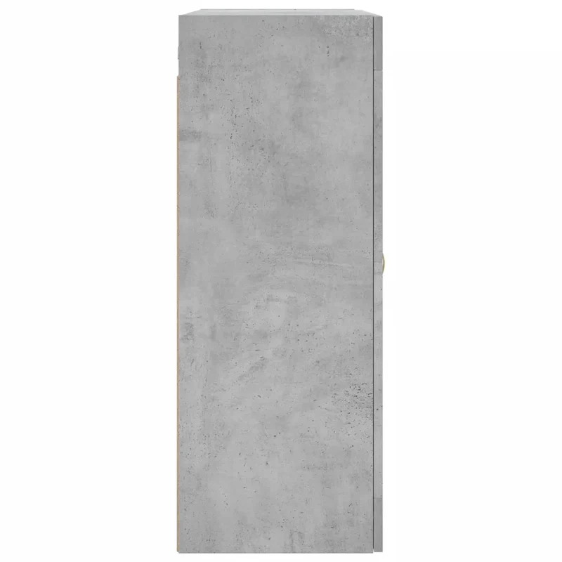 Lot de 2 armoires murales pratiques rangement polyvalent moderne 69,5 x 34 x 90 cm en bois gris béton 02_0055418