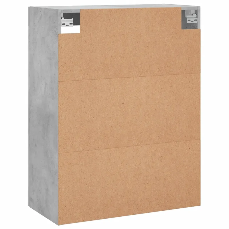 Lot de 2 armoires murales pratiques rangement polyvalent moderne 69,5 x 34 x 90 cm en bois gris béton 02_0055418