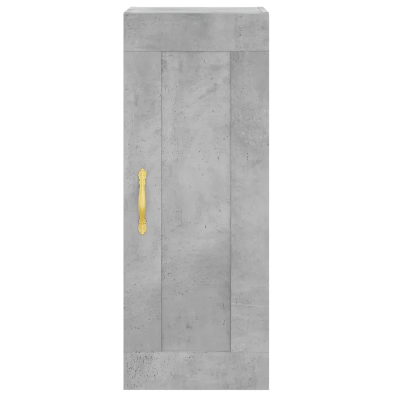 Armoire murale élégante avec 3 compartiments 34,5 x 34 x 90 cm style contemporain en bois d'ingénierie gris béton 02_0049311