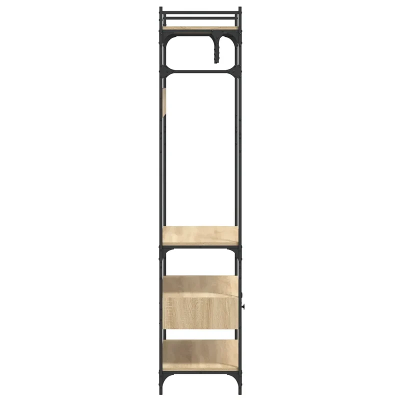 Armoire à tiroirs design minimaliste rangement 89 x 39 x 185 cm en bois d'ingénierie chêne sonoma 02_0049391