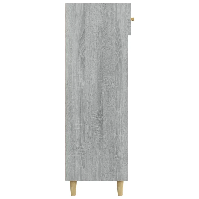 Armoire à chaussures scandinave minimaliste rangement 60 x 35 x 105 cm en bois d'ingénierie gris 02_0048334