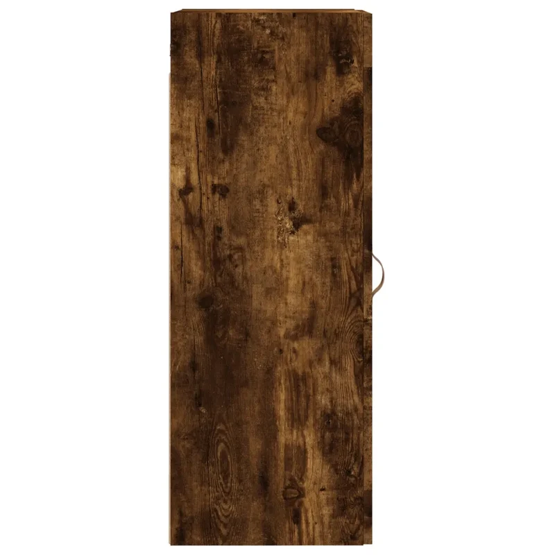 Armoire murale élégante rangement 34,5 x 34 x 90 cm finition lisse design contemporain en bois chêne fumé 02_0048941