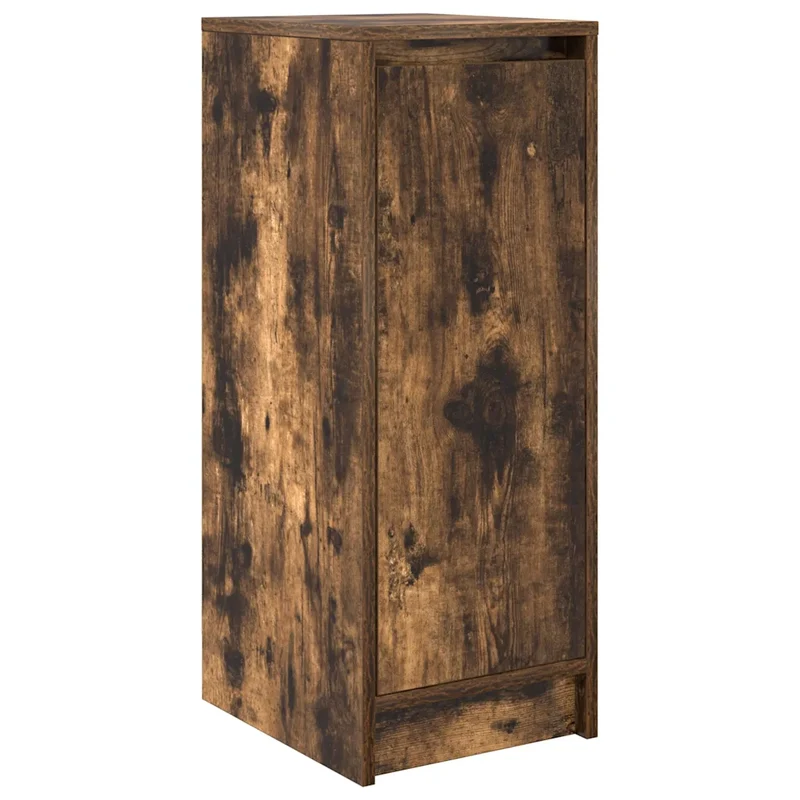 Armoire à chaussures élégante 29,5 x 34 x 76 cm rangement pratique en bois d'ingénierie chêne fumé 02_0051764