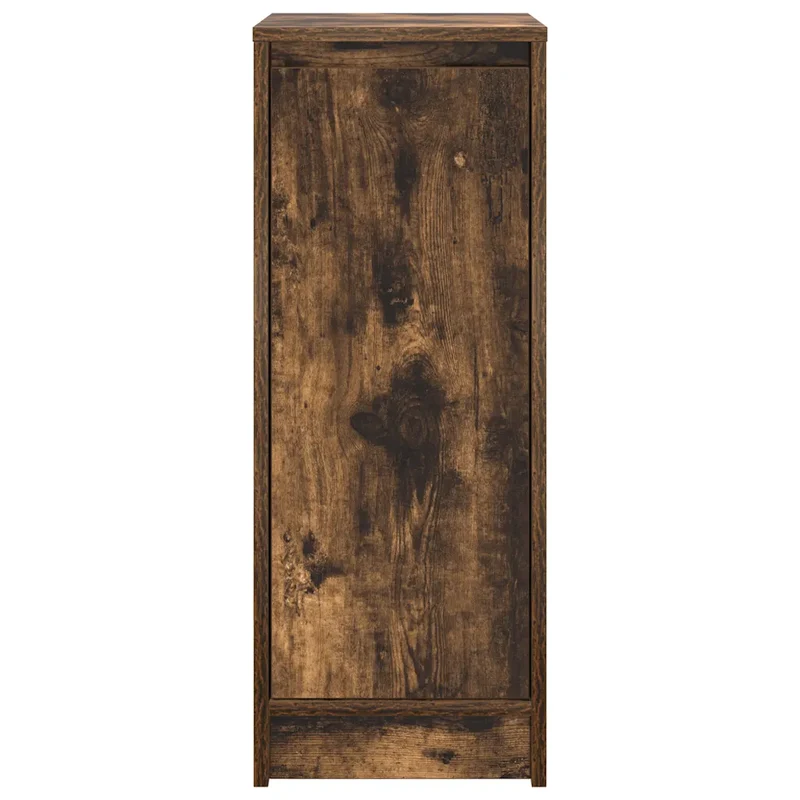 Armoire à chaussures élégante 29,5 x 34 x 76 cm rangement pratique en bois d'ingénierie chêne fumé 02_0051764