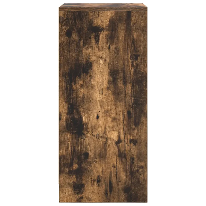 Armoire à chaussures élégante 29,5 x 34 x 76 cm rangement pratique en bois d'ingénierie chêne fumé 02_0051764