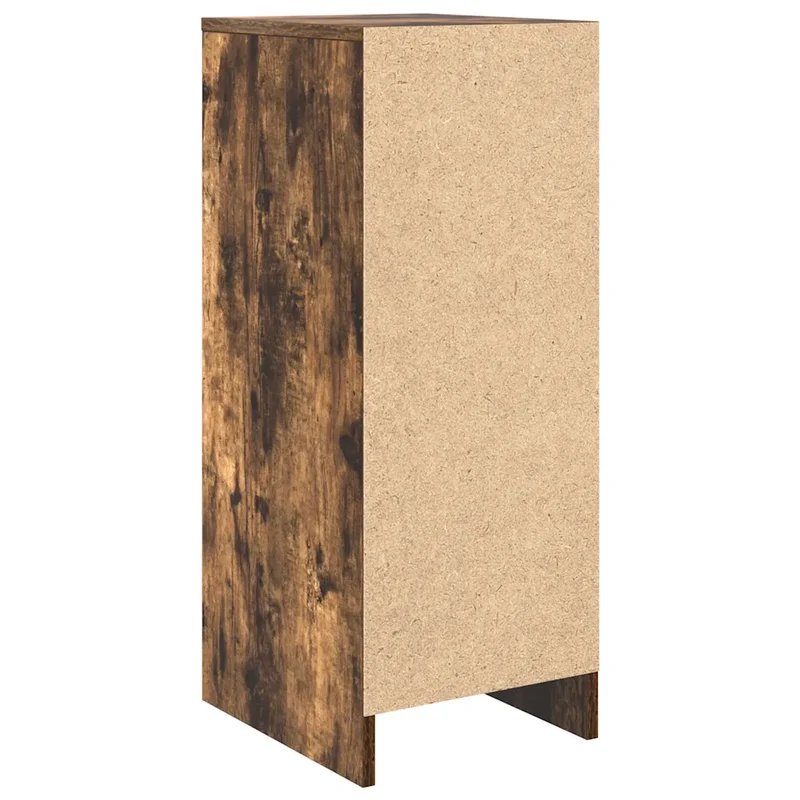 Armoire à chaussures élégante 29,5 x 34 x 76 cm rangement pratique en bois d'ingénierie chêne fumé 02_0051764