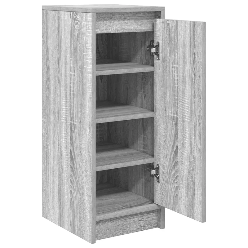Armoire à chaussures pratique design moderne 29,5 x 34 x 76 cm en bois d'ingénierie gris 02_0051765