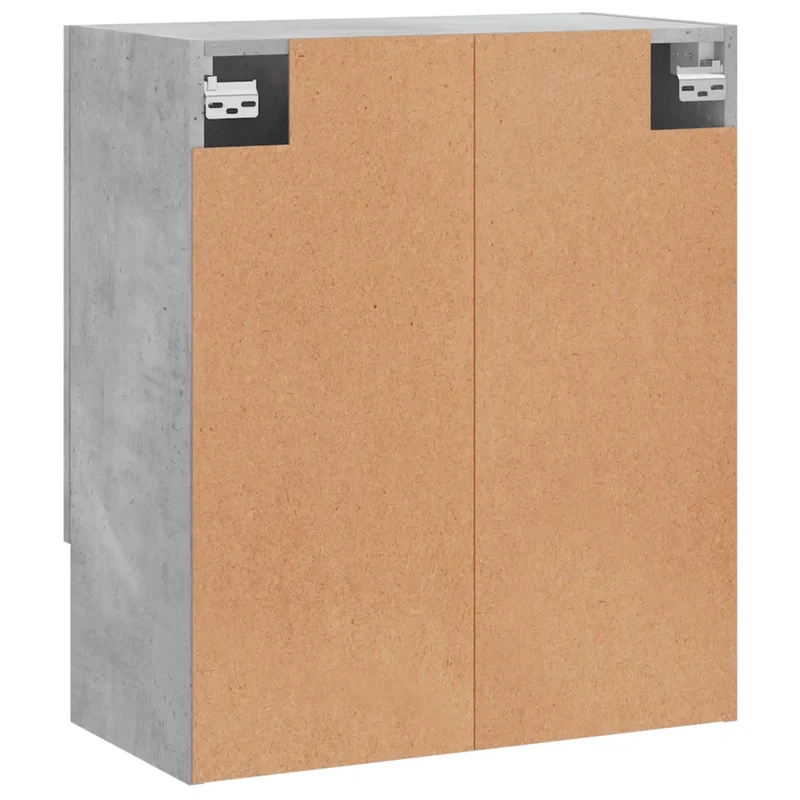 Armoire murale grise béton 60 x 31 x 70 cm espace de rangement pratique design moderne en bois d'ingénierie gris 02_0048757