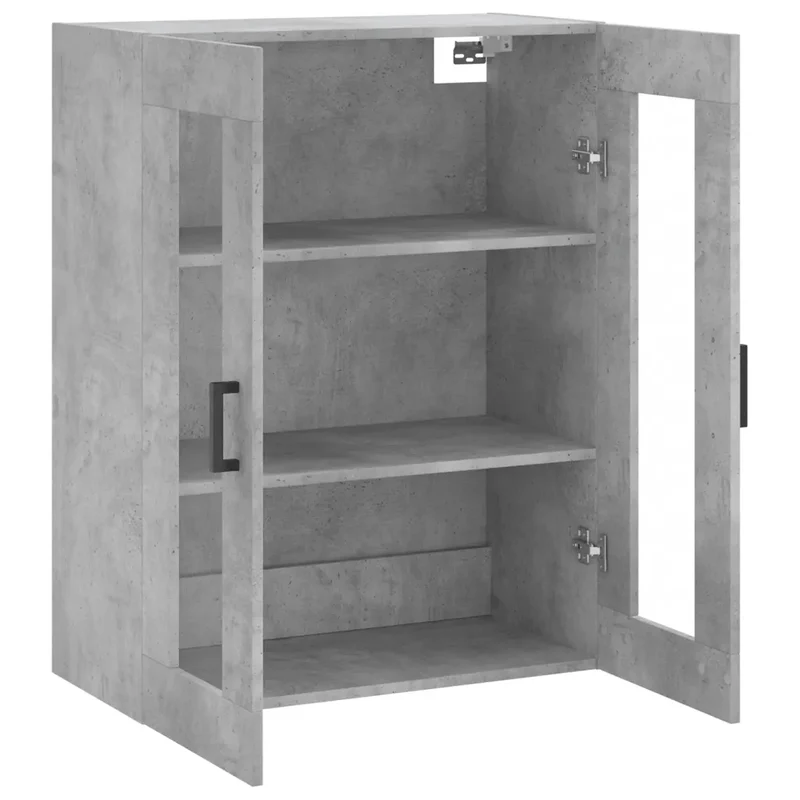 Armoire murale design élégante rangement pratique 69,5 x 34 x 90 cm en bois gris béton 02_0048627