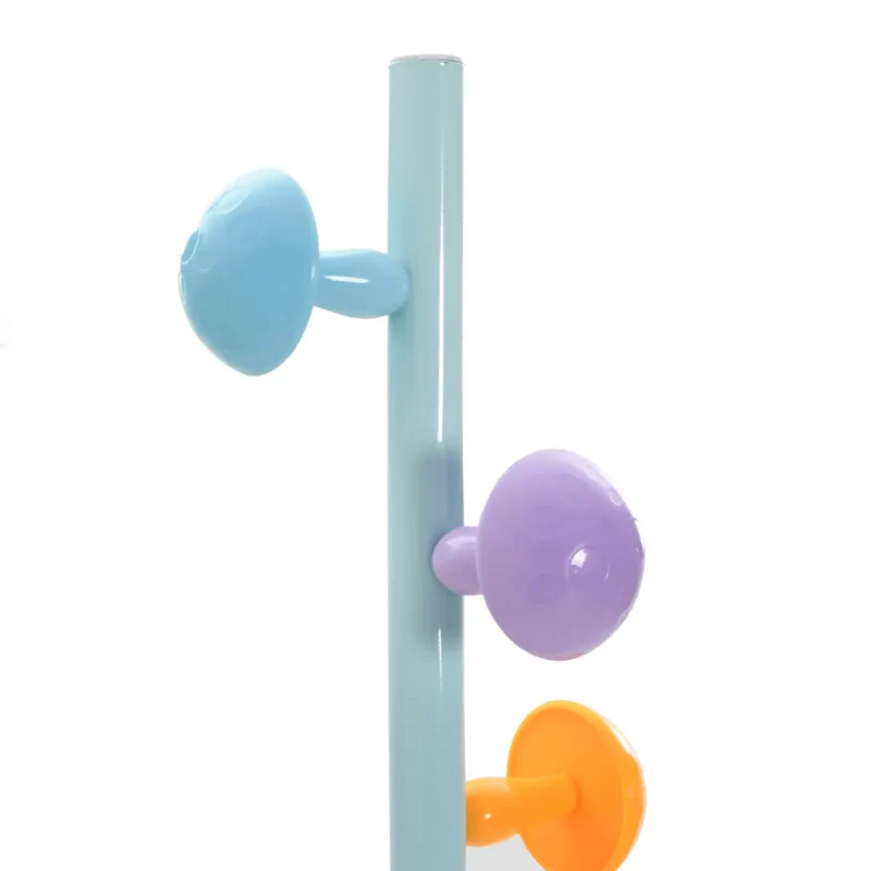 Porte-manteau sur pied pratique 172 x 35 x 35 cm avec 8 patères design moderne entrée chambre en fer bleu 02_0047598