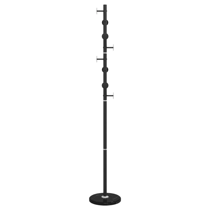 Porte-manteau sur pied pratique couloir 176 x 29 x 29 cm style moderne en fer noir 02_0047594