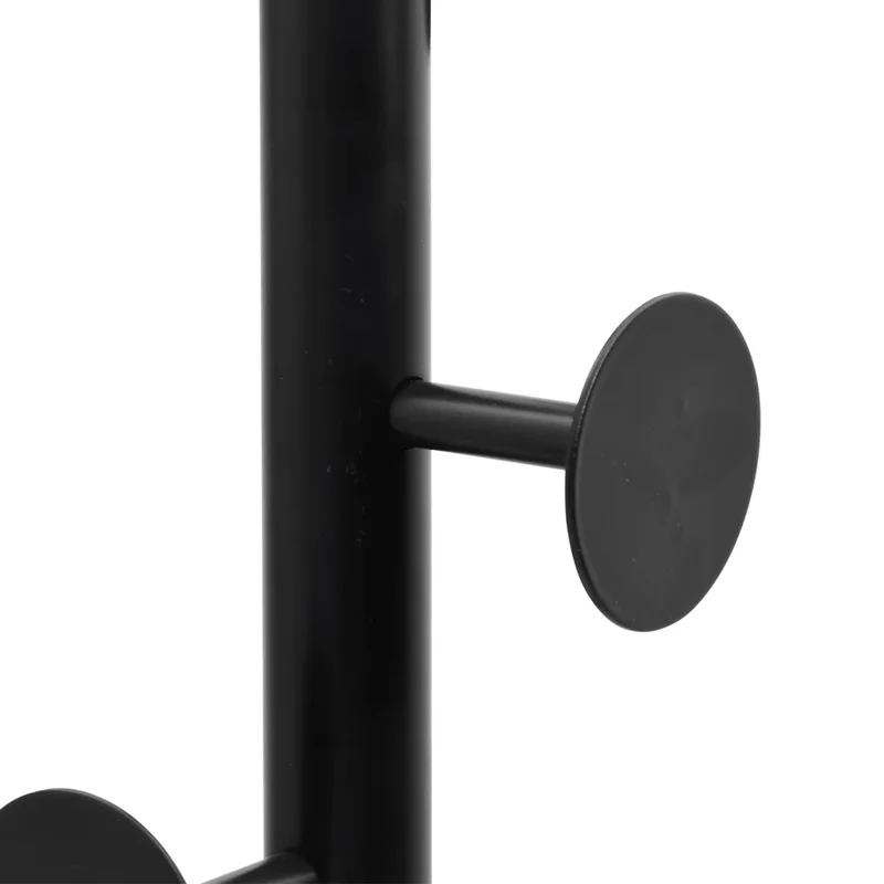 Porte-manteau sur pied pratique couloir 176 x 29 x 29 cm style moderne en fer noir 02_0047594