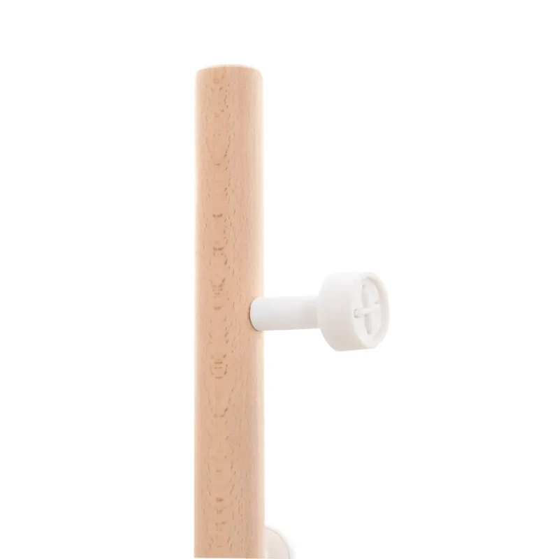 Porte-manteau sur pied pratique 177 x 30 cm avec 6 patères style moderne pour couloir en fer blanc 02_0047586