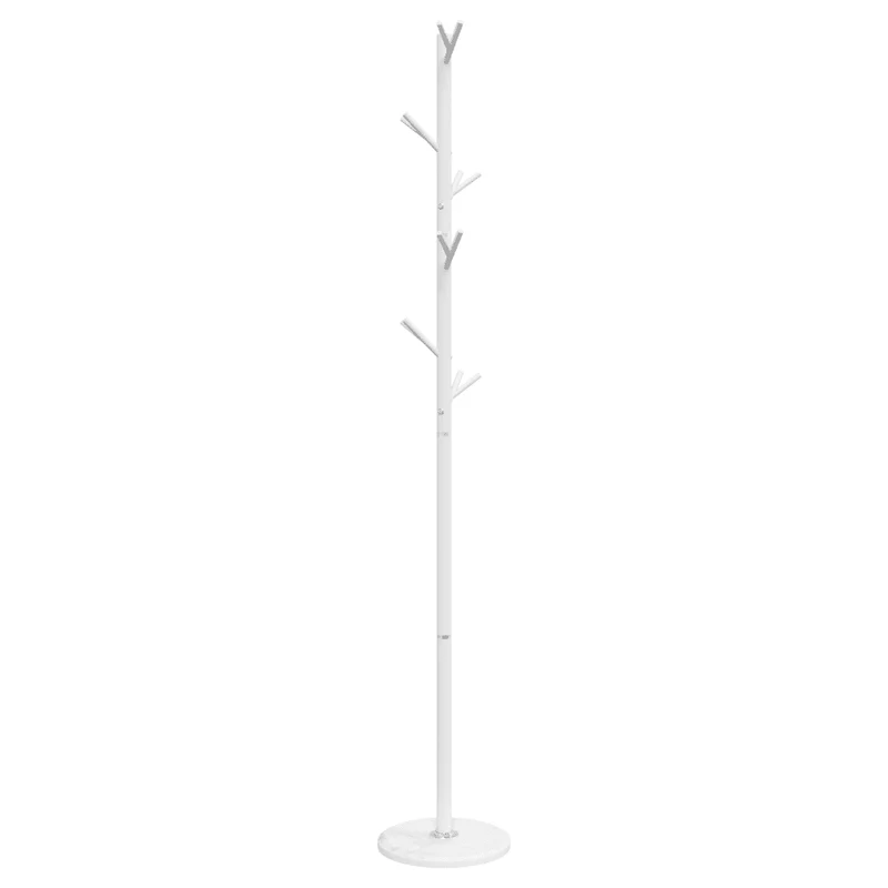Porte-manteau sur pied pratique 175 x 29 cm avec base stable en marbre ambiance cosy en fer blanc 02_0047602
