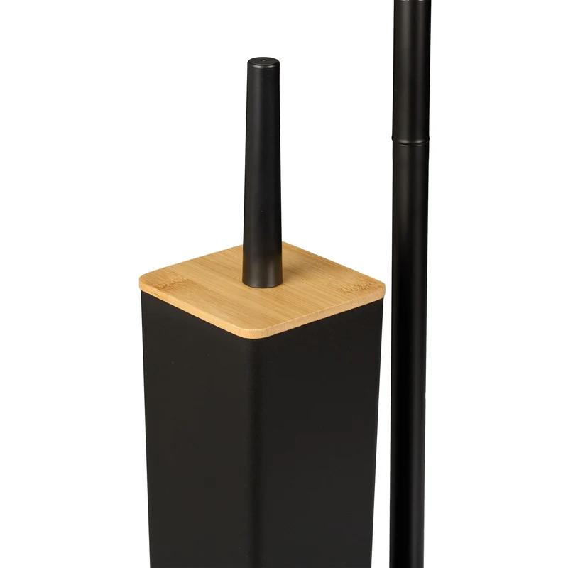 Serviteur wc à poser avec porte-rouleau et brosse interchangeable 71 x 23 x 18 cm en plastique blanc 13_0016663