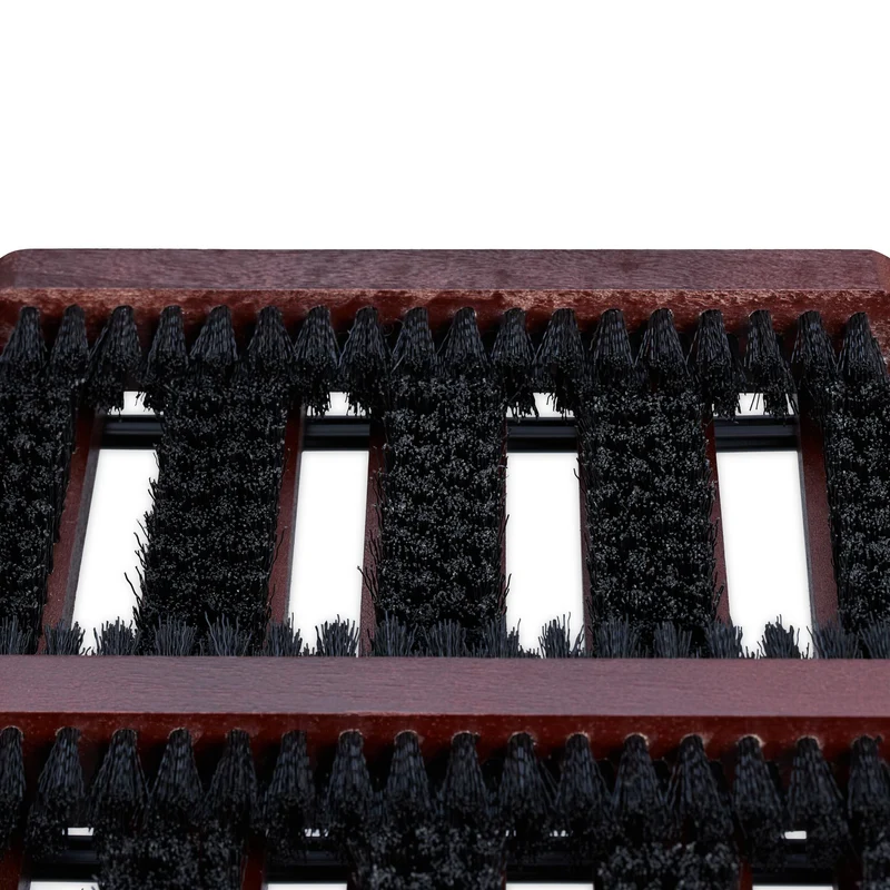 Grille gratte-pieds pratique jardin terrasse entrée 80 x 25 x 5 cm brosses en plastique finition bois marron 13_0015946