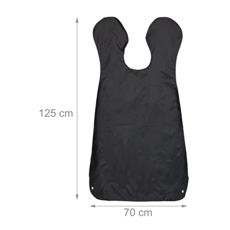 Lot de 2 tabliers de rasage pratiques avec ventouses 80 x 70 cm en polyester noir 13_0014762