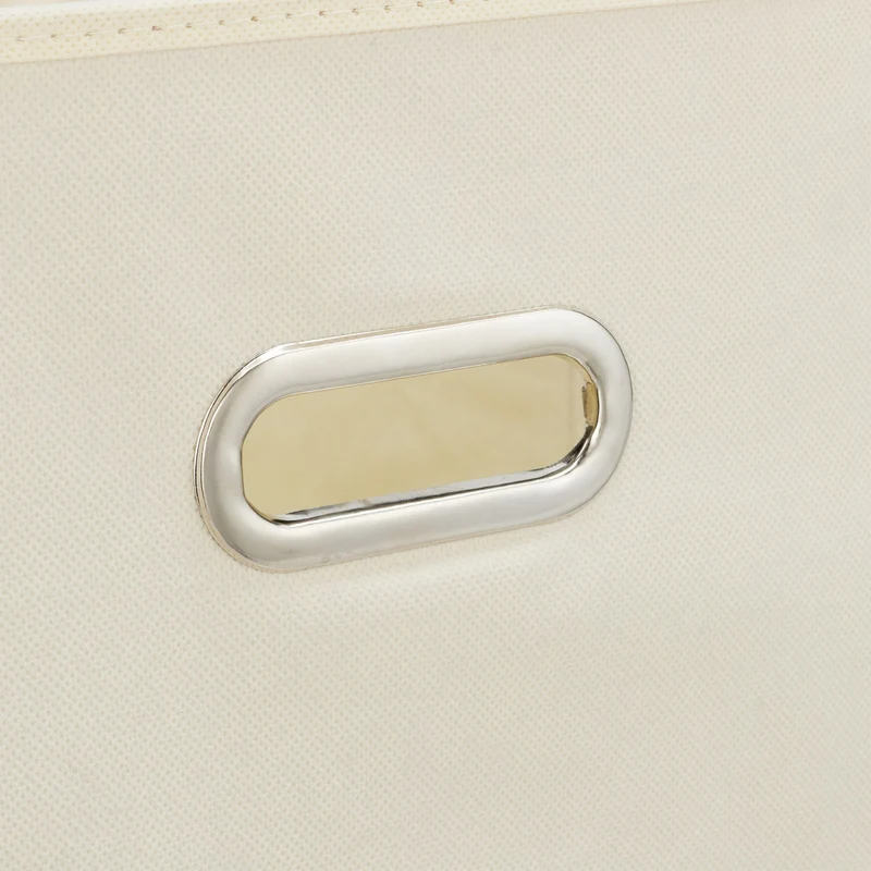 Lot de 4 boîtes de rangement carrées pratiques 30 x 30 x 30 cm en tissu bleu 13_0014495