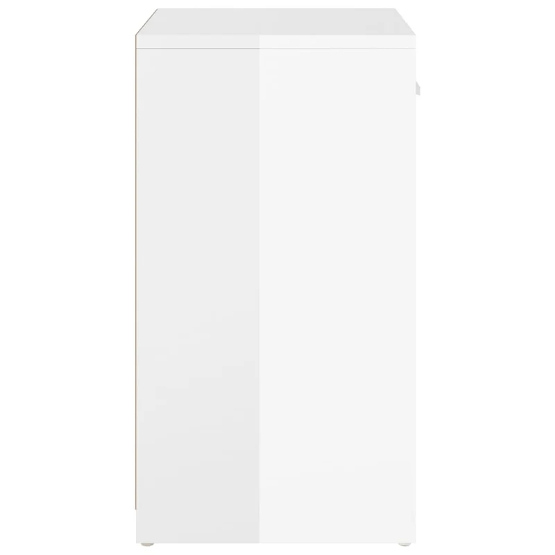 Banc à chaussures bottes commode étagère meuble entrée rangement brillant 94,5 x 31 x 57 cm aggloméré blanc 02_0022906
