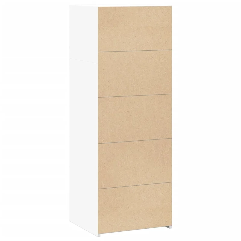 Buffet bahut commode armoire meuble de rangement organisateur cuisine salle de séjour salon haut 45 x 41 x 124 cm bois d'ingénierie blanc 02_0032453
