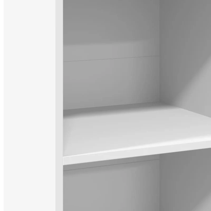 Buffet bahut commode armoire meuble de rangement organisateur cuisine salle de séjour salon haut 45 x 41 x 124 cm bois d'ingénierie blanc 02_0032453