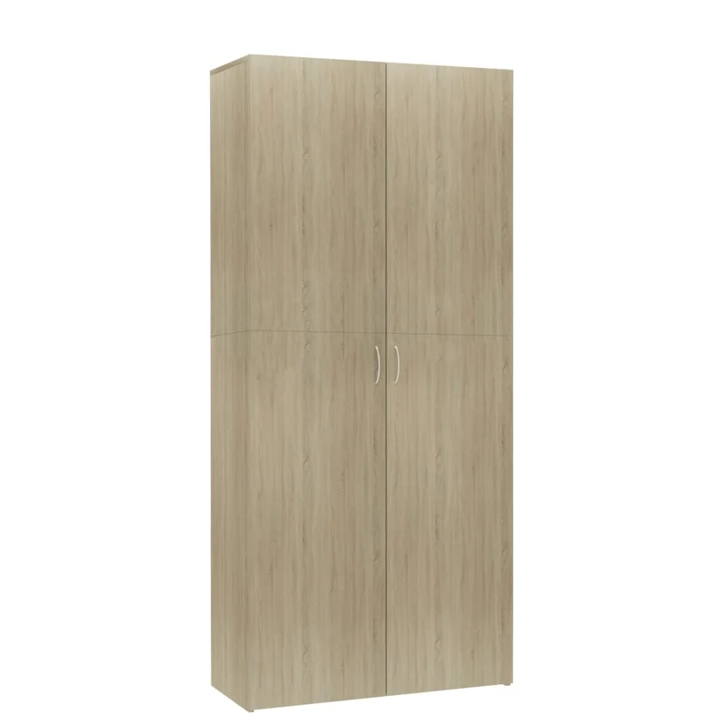 Armoire à chaussures range chaussures rangement meuble entrée couloir salon sonoma 80 x 35,5 x 180 cm bois ingénierie brun 02_0021735