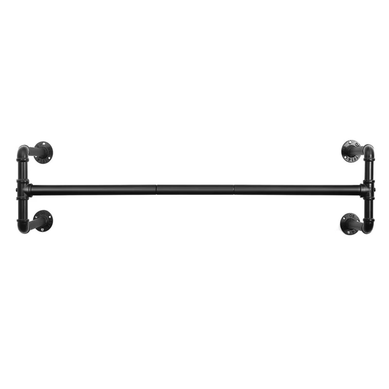 Portant à vêtement industriel lot de 2 gain de place capacité de 60 kg pièce 110 cm installation facile noir 12_0002356