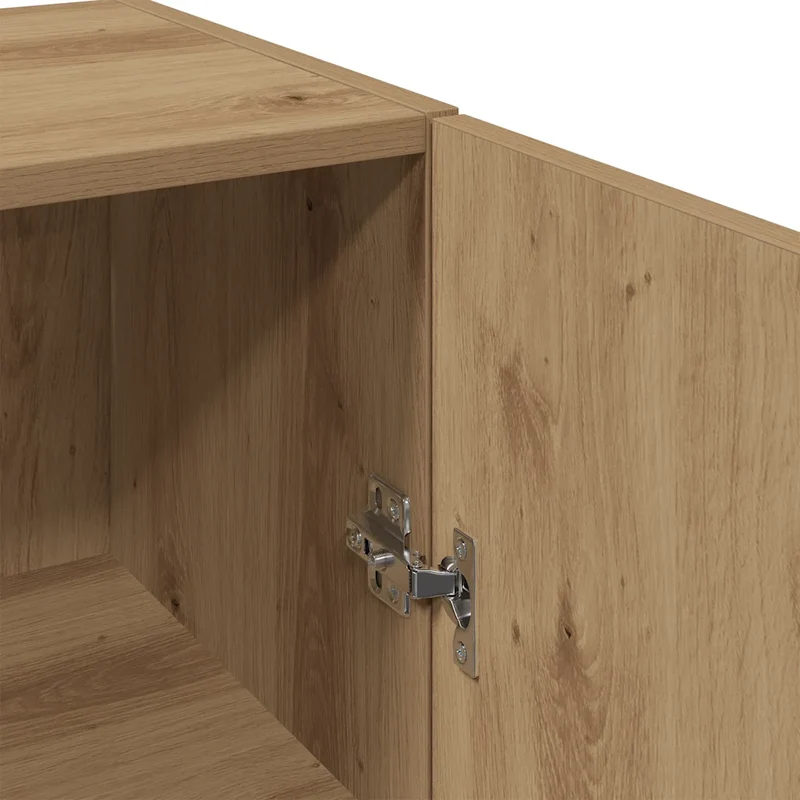 Armoire murale design pratique profondeur modulable 34,5 x 34 x 90 cm en bois d'ingénierie chêne artisanal 02_0051153