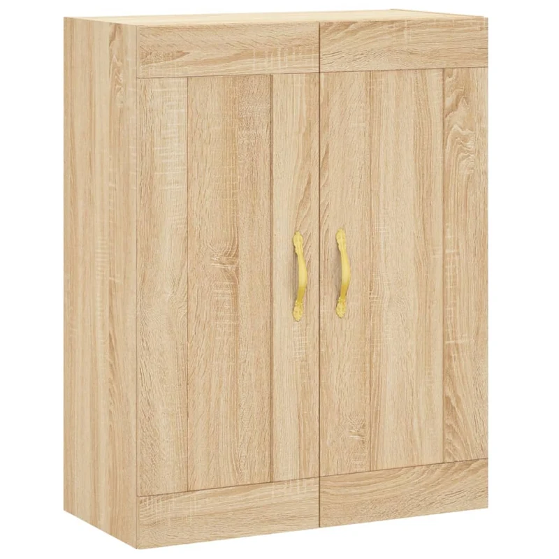 Lot de 2 armoires murales modernes espace de rangement 69,5 x 34 x 90 cm en bois d'ingénierie chêne sonoma 02_0055498
