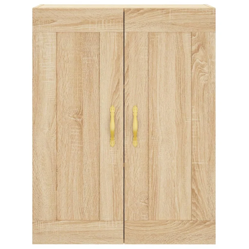 Lot de 2 armoires murales modernes espace de rangement 69,5 x 34 x 90 cm en bois d'ingénierie chêne sonoma 02_0055498