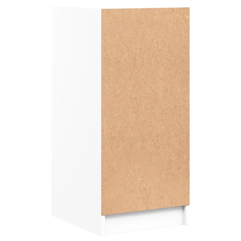 Armoire latérale avec portes vitrées blanche 35 x 37 x 75 cm rangement spacieux déco contemporain en bois blanc 02_0049317