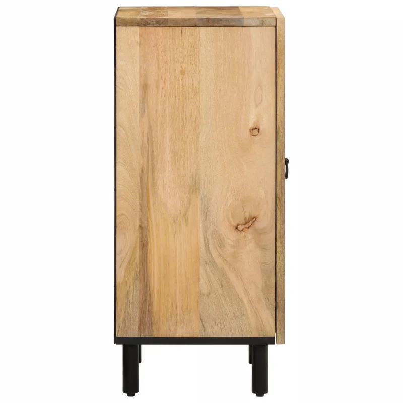 Armoire latérale vintage avec motifs sculptés 40 x 33 x 75 cm grand espace de rangement en bois massif de manguier 02_0047291