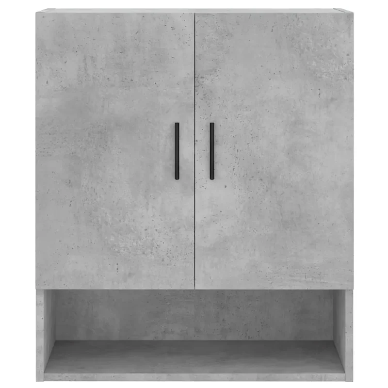Armoire murale moderne bois d'ingénierie 60 x 31 x 70 cm avec grand espace de rangement en bois gris béton 02_0048777