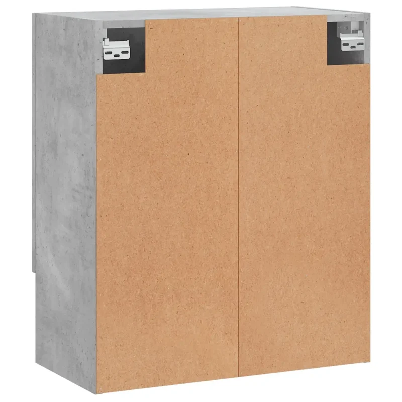 Armoire murale moderne bois d'ingénierie 60 x 31 x 70 cm avec grand espace de rangement en bois gris béton 02_0048777